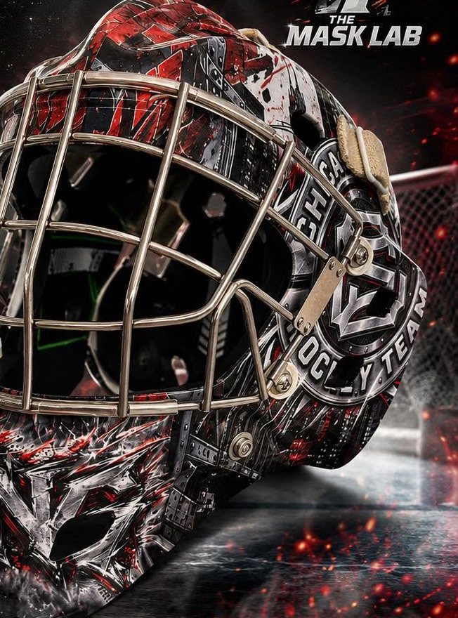 Custom Chicago Steel goalie mask
